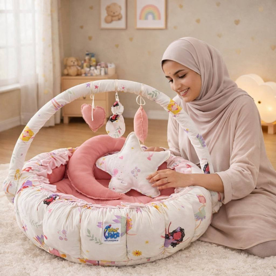 Little Fairy Reversible Baby Round Cot & Play Mat
