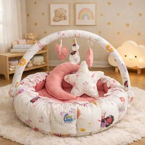 Little Fairy Reversible Baby Round Cot & Play Mat