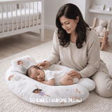 Little Fairy & Snuggles Cotton Baby Nursing Pillow with Removable Cover & Head Pillow