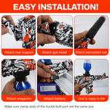 M4 Electric Gel Blaster Gun – Graffiti Orange Automatic Water Bead Rifle
