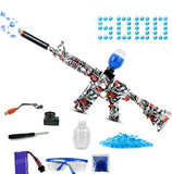 M4 Electric Gel Blaster Gun – Graffiti Orange Automatic Water Bead Rifle