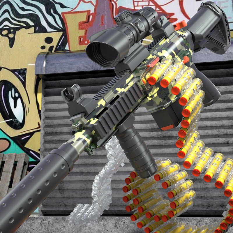 M416 Soft Bullet Blaster – Kids Foam Dart Gun with Belt Ammo & Scope
