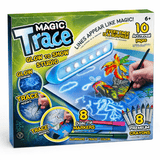Magic Trace Glow Art Studio for Kids | Light-Up Drawing & Tracing Set