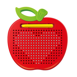 Magnetic Apple Shaped Drawing Board – Creative Apple Shape Learning Board With 10 Pattern Cards