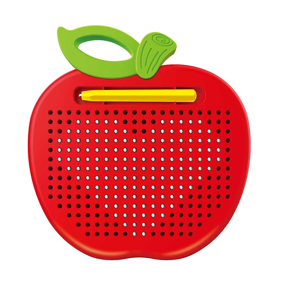 Magnetic Apple Shaped Drawing Board – Creative Apple Shape Learning Board With 10 Pattern Cards