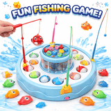 Magnetic GoGo Fishing Game Set for Kids – Rotating Magnetic Fishing Set with 4 Rods, Interactive Family Game