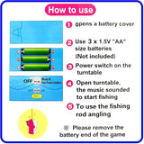 Magnetic GoGo Fishing Game Set for Kids – Rotating Magnetic Fishing Set with 4 Rods, Interactive Family Game