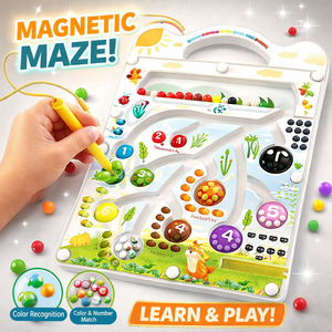 Magnetic Maze Learning Board – Color & Number Sorting Puzzle for Kids