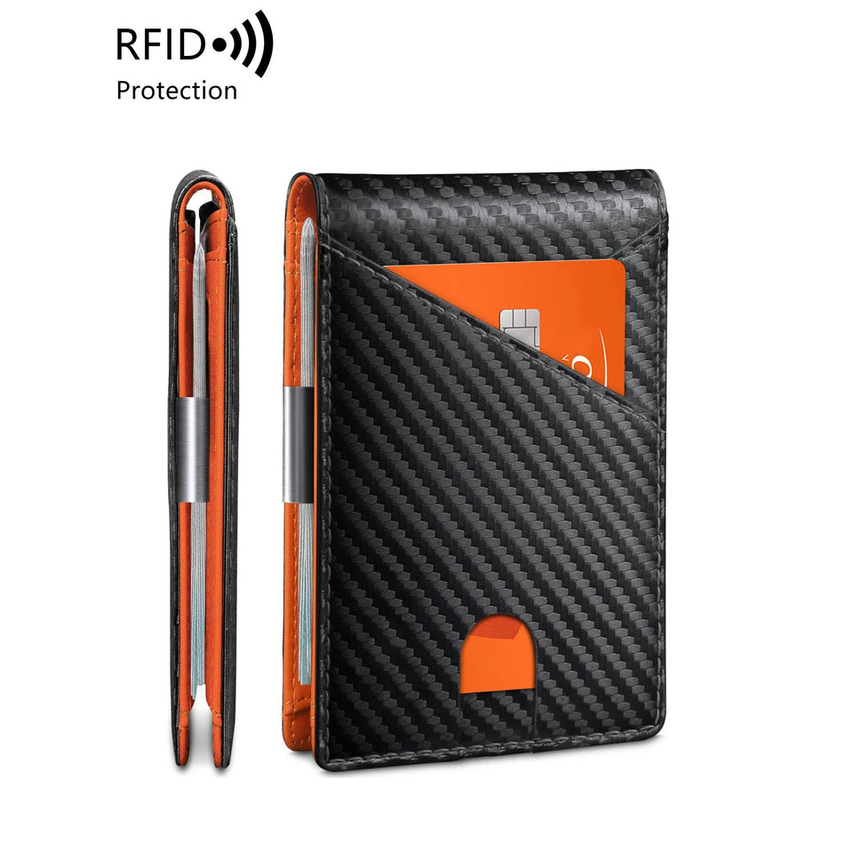 Teemzone Leather Slim Cardholder Wallet - Simple (3611)
