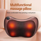 Head Massager Car Home Cervical Shiatsu Massage Neck Back Waist Body Electric Multifunctional Massage Pillow for Chair Car