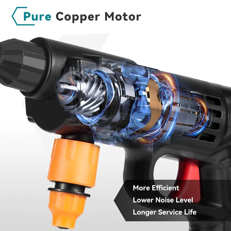 High Pressure Water Gun Cleaner Handheld Cordless Electric Spray Gun Garden Car Power Tool