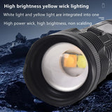 High-Brightness Flashlight Rechargeable Telescopic Zoom Flashlight Outdoor Camping Spotlight Flashlight