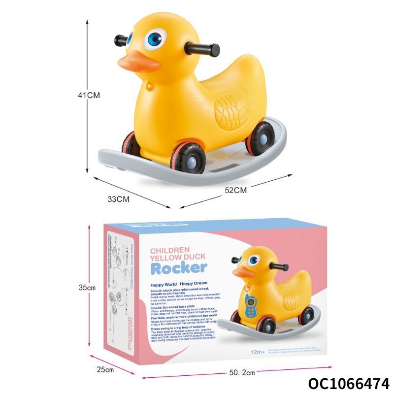 2-in-1 Duck Rocker & Ride-On Car – Rock, Ride & Waddle Away!