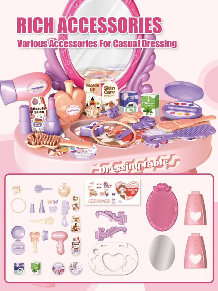 Princess 30-Piece Pretend Play Dressing Table Set