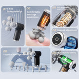 Rechargeable Massager Gun - 6-Speed Adjustable Quiet Portable Electric Muscle Massager with USB