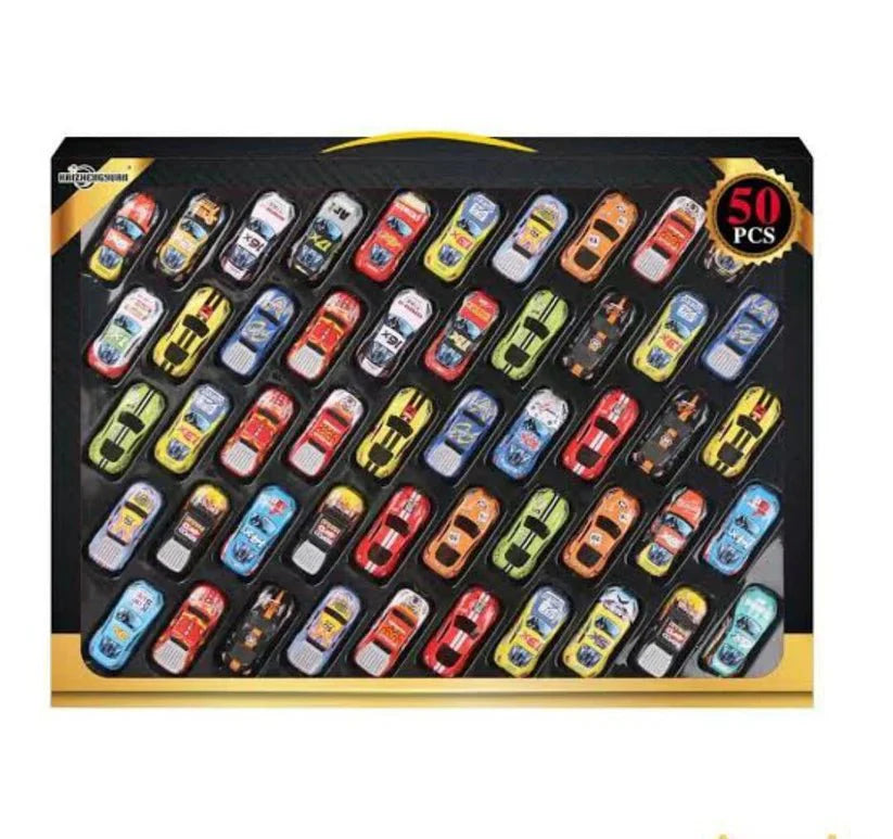 Mega Racing Car Collection – 50-Piece Mini Vehicle Play Set
