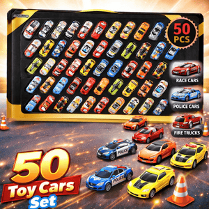 Mega Racing Car Collection – 50-Piece Mini Vehicle Play Set