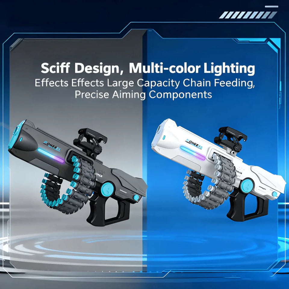 Modern & Sleek Soft Dart Blaster with Rotating Ammo Chain | 30 Darts