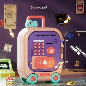 Monster-Themed Password Money Bank ATM with Wheels | Thumb Impression, Password, Sound And Light