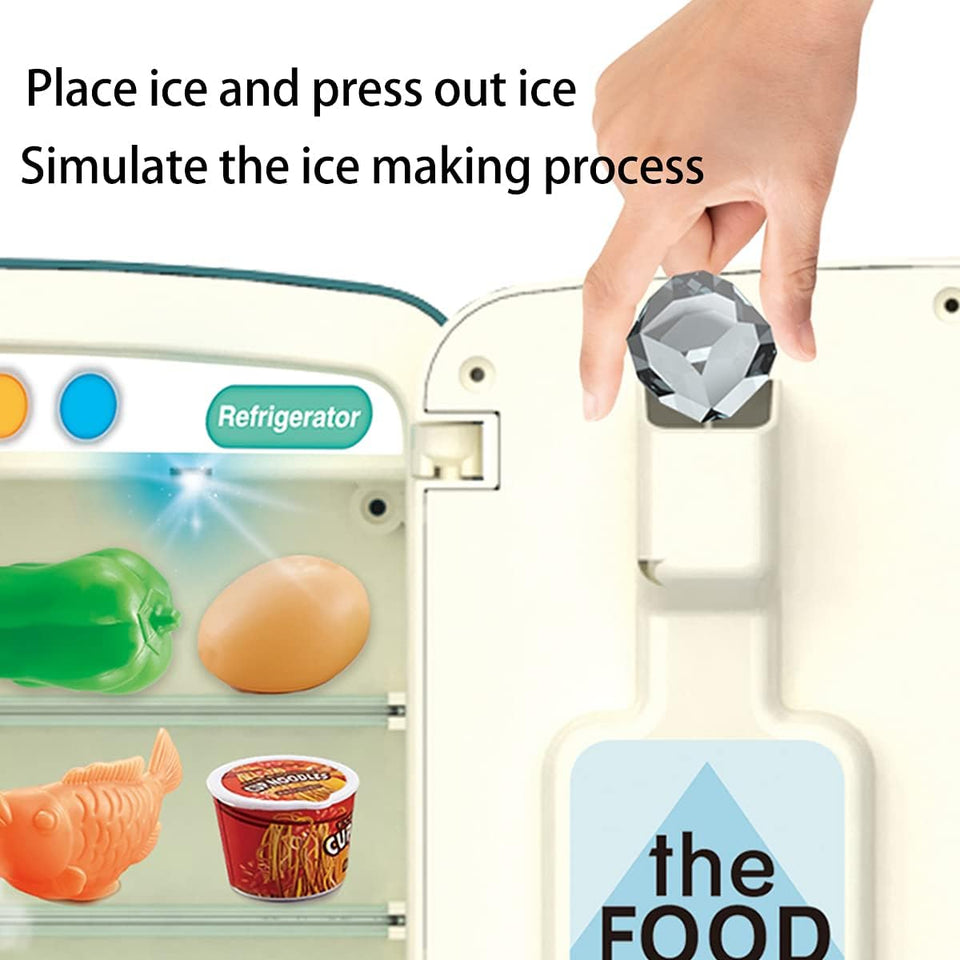 Multi-Function Mini Fridge – Lights, Spray &  Pretend Play Fun