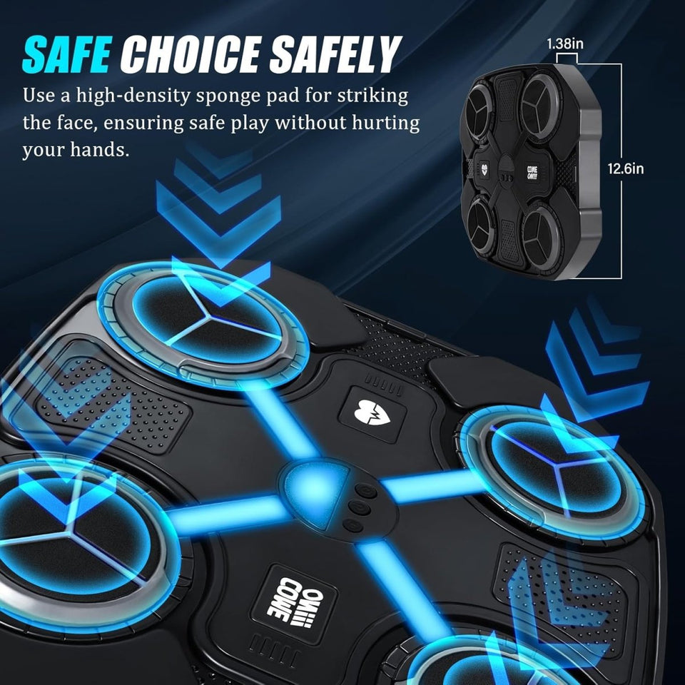 2 in 1 Wall-Mounted Boxing Machine with Bluetooth, Lights & Music