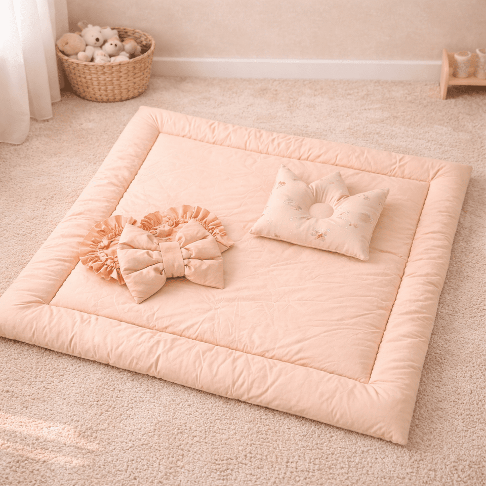 Newborn Baby Bed & Carry Nest Gift Set – Soft Foldable Sleep Bundle|Pink Edition