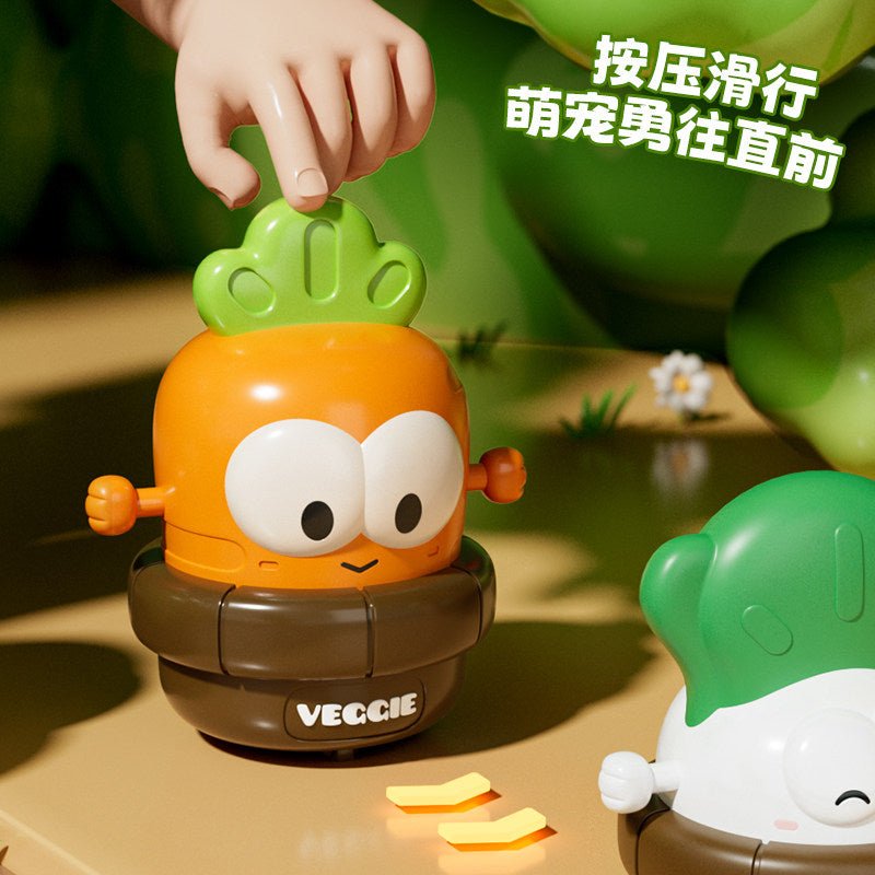 Press & Slide Carrot Learning Figure for Kids – Interactive Sensory Play | 1 Pc