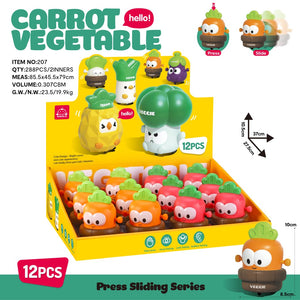 Press & Slide Carrot Learning Figure for Kids – Interactive Sensory Play | 1 Pc