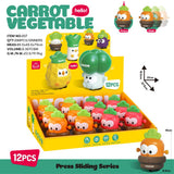 Press & Slide Carrot Learning Figure for Kids – Interactive Sensory Play | 1 Pc