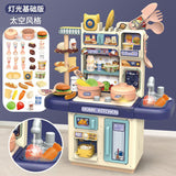 Pretend Play Kitchen Set for Kids – Pressure Pot, Pan, Knife Block & Food Accessories with Spray Effect