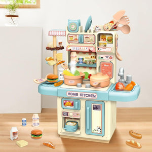 Pretend Play Kitchen Set for Kids – Pressure Pot, Pan, Knife Block & Food Accessories with Spray Effect