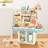 Pretend Play Kitchen Set for Kids – Pressure Pot, Pan, Knife Block & Food Accessories with Spray Effect