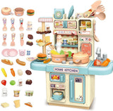 Pretend Play Kitchen Set for Kids – Pressure Pot, Pan, Knife Block & Food Accessories with Spray Effect