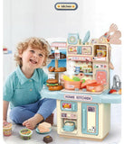 Pretend Play Kitchen Set for Kids – Pressure Pot, Pan, Knife Block & Food Accessories with Spray Effect