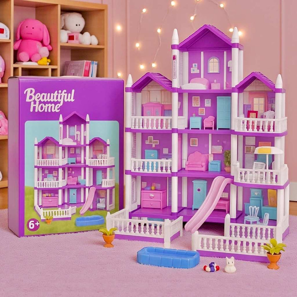 Princess Castle Dollhouse – Multi-Level Dream Mansion