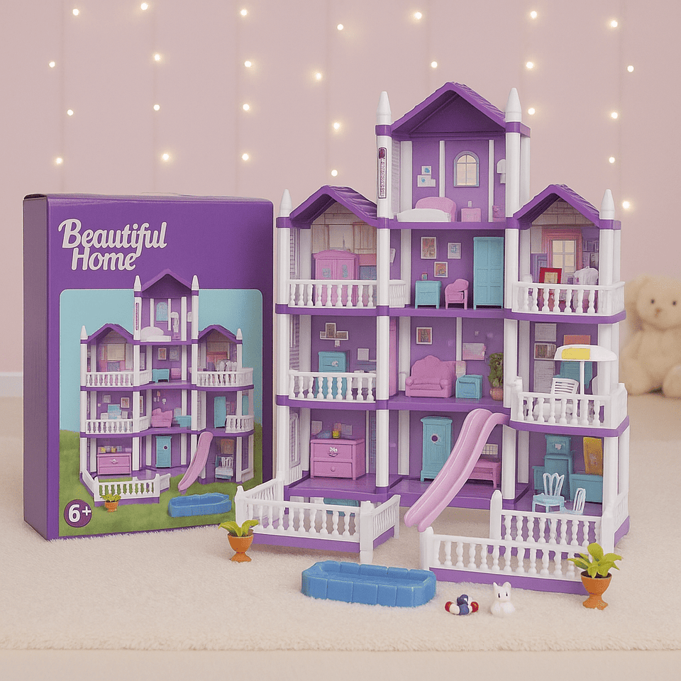 Princess Castle Dollhouse – Multi-Level Dream Mansion