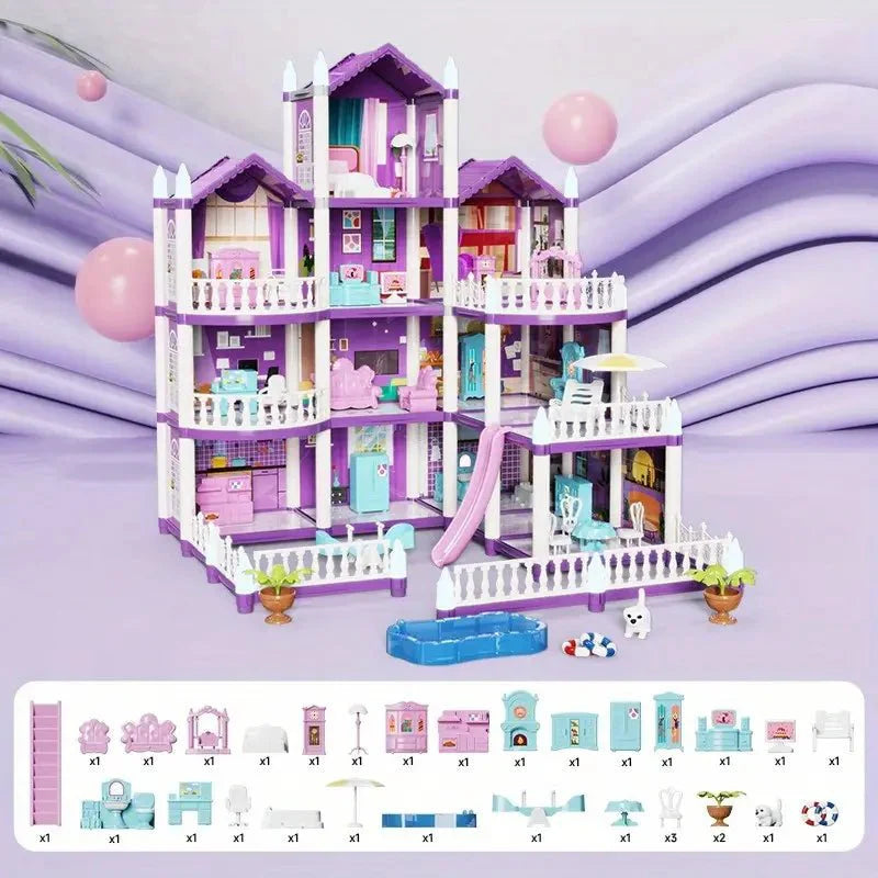 Princess Castle Dollhouse – Multi-Level Dream Mansion