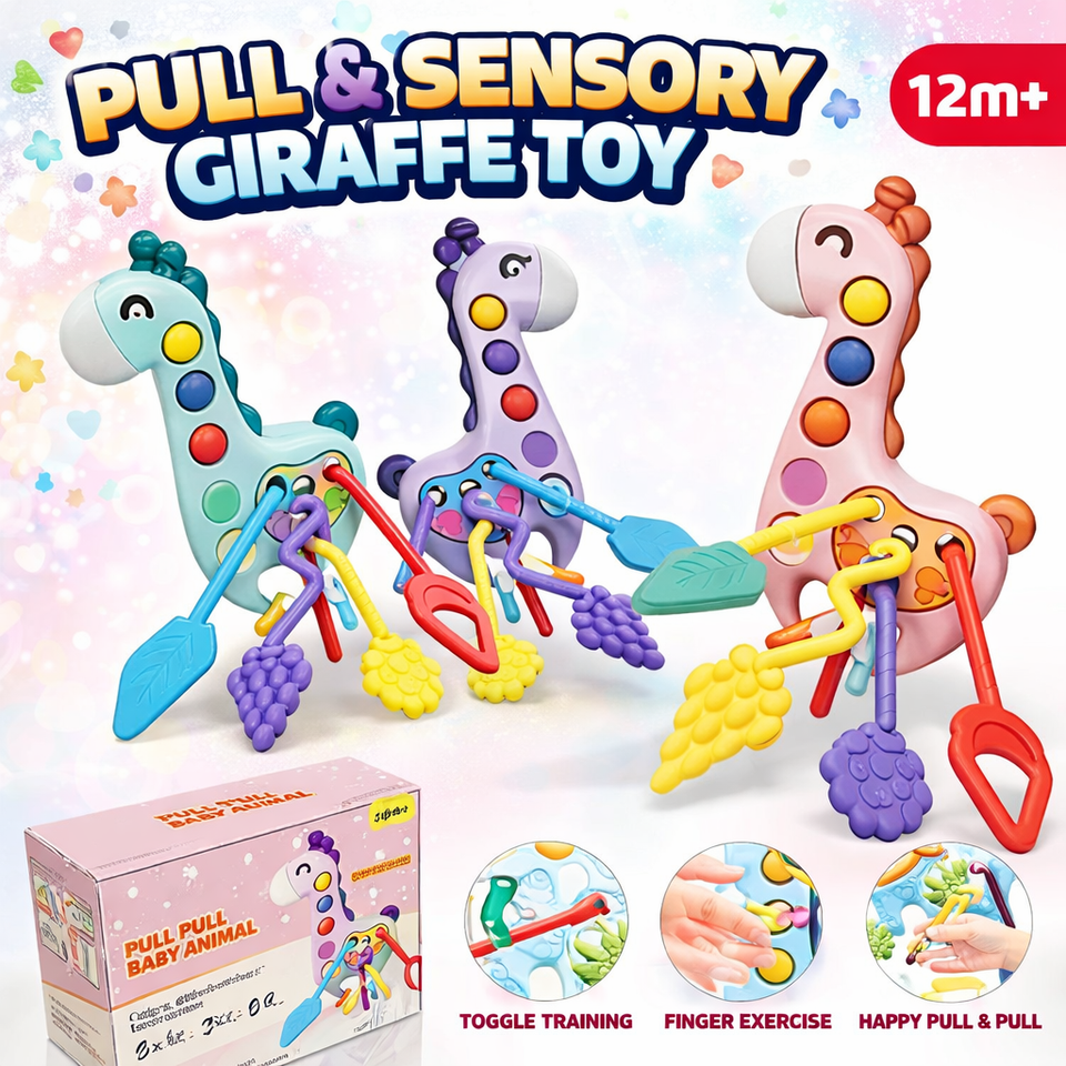 Pull & Sensory Giraffe Hand-Eye Coordination Trainer