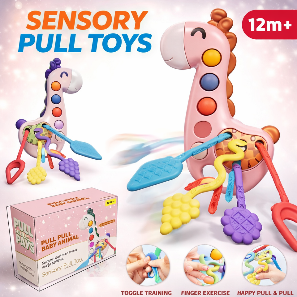 Pull & Sensory Giraffe Hand-Eye Coordination Trainer