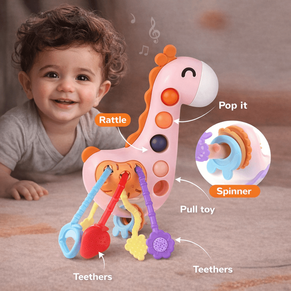 Pull & Sensory Giraffe Hand-Eye Coordination Trainer