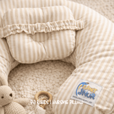 Pure Comfort Stripes Cotton Baby Nursing Pillow with Removable Cover & Head Pillow