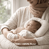 Pure Comfort Stripes Cotton Baby Nursing Pillow with Removable Cover & Head Pillow