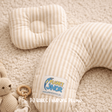 Pure Comfort Stripes Cotton Baby Nursing Pillow with Removable Cover & Head Pillow