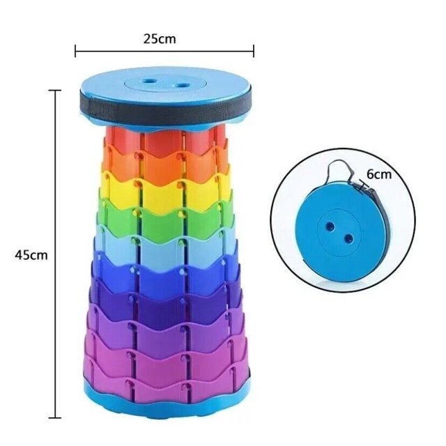 Rainbow Compact Folding Stool | 1 Pcs