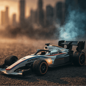 RC Formula Drift Car 1:14 – Spray Mist Effect, Lights, Rechargeable Battery
