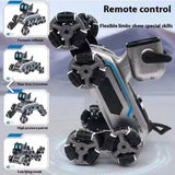 Remote & Watch Controlled Stunt Robot Dog | 8-Wheel 360° Spinner with All-Terrain Tires