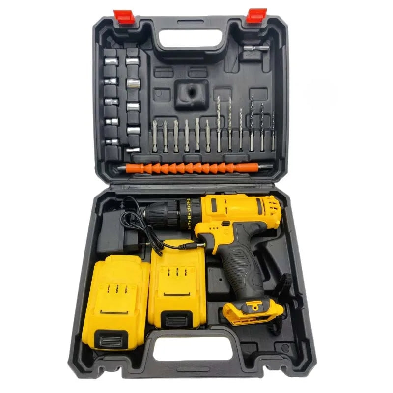 Power Tools Combo Kit Tool Set with Accessories Toolbox and 12V Cordless Drill Set for Home Cordless Repair Tool Kit