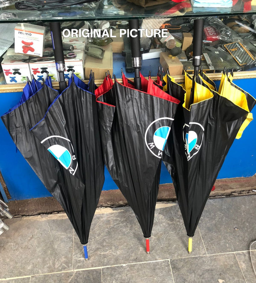 BMW-Large Golf Umbrella with Long Handle - Heavy-Duty Automatic  Windproof Umbrella