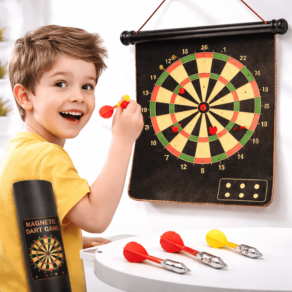 Roll-Up Dart Board Set with Soft Darts