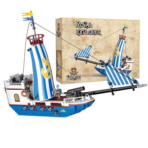 Royal Explorer Pirate Ship Building Blocks Set